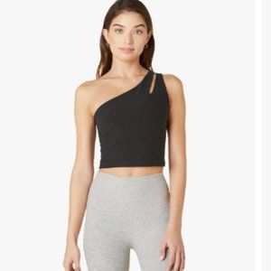 Beyond Yoga Women's Spacedye Lost Your Mind One Shoulder Cropped Tank Black XS